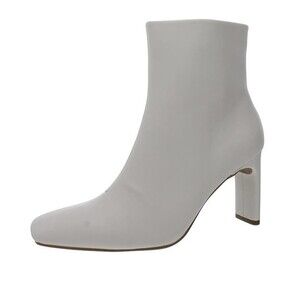 Alfani Womens 5 M Bone White Terrie Faux Leather High Heel Ankle Booties NIB FM8